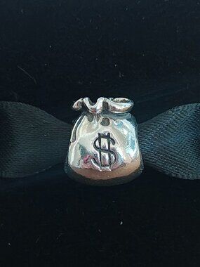 Authentic Pandora Retired Money Bag Charm 790332 Sterling Silver